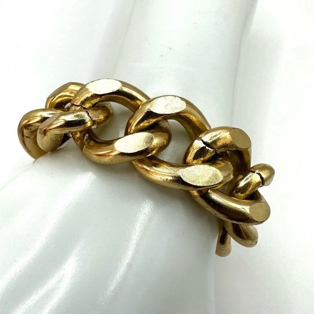 Gold tone link bracelet